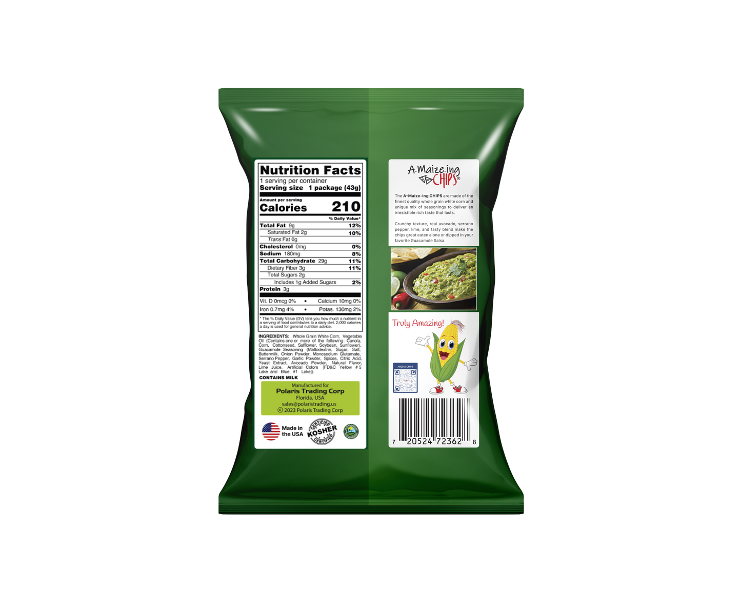 Guacamole Flavor - 1.5oz Single Serve Bag